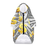 Golden Dollar Sign Explosion Print Dog Zip Up Hoodie