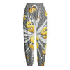 Golden Dollar Sign Explosion Print Fleece Lined Knit Pants