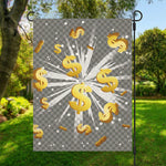 Golden Dollar Sign Explosion Print Garden Flag