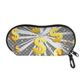 Golden Dollar Sign Explosion Print Glasses Case