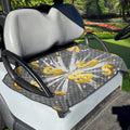 Golden Dollar Sign Explosion Print Golf Cart Seat Cover