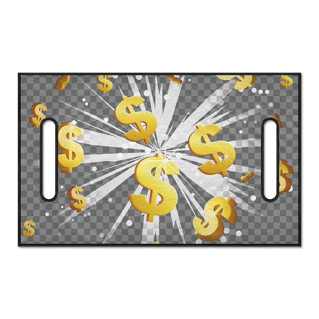 Golden Dollar Sign Explosion Print Golf Cart Seat Cover