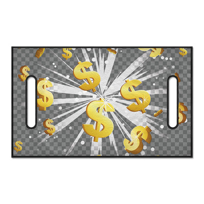 Golden Dollar Sign Explosion Print Golf Cart Seat Cover