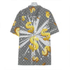 Golden Dollar Sign Explosion Print Hawaiian Shirt