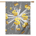 Golden Dollar Sign Explosion Print House Flag