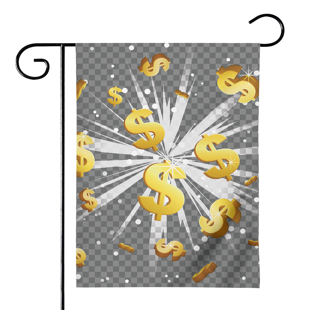 Golden Dollar Sign Explosion Print House Flag