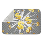 Golden Dollar Sign Explosion Print Indoor Door Mat