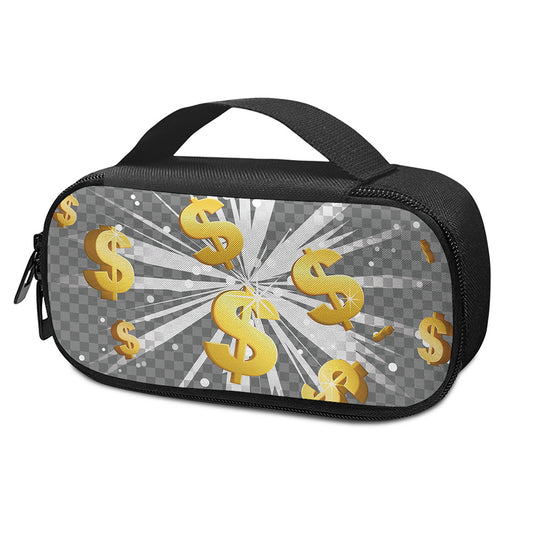 Golden Dollar Sign Explosion Print Insulin Cooler Travel Case