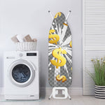 Golden Dollar Sign Explosion Print Ironing Board Cover
