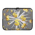 Golden Dollar Sign Explosion Print Laptop Sleeve