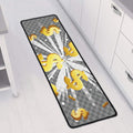 Golden Dollar Sign Explosion Print Long Kitchen Mat