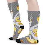 Golden Dollar Sign Explosion Print Long Socks