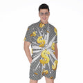 Golden Dollar Sign Explosion Print Men's Romper