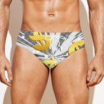Golden Dollar Sign Explosion Print Men's Swim Briefs