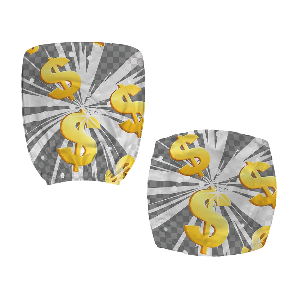 Golden Dollar Sign Explosion Print Office Chair Cover