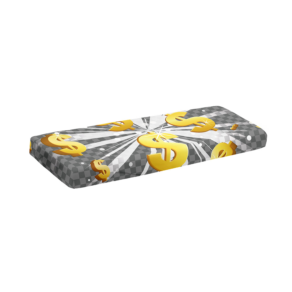 Golden Dollar Sign Explosion Print Piano Keyboard Cover