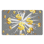 Golden Dollar Sign Explosion Print Polyester Doormat