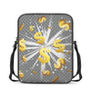 Golden Dollar Sign Explosion Print Rectangular Crossbody Bag