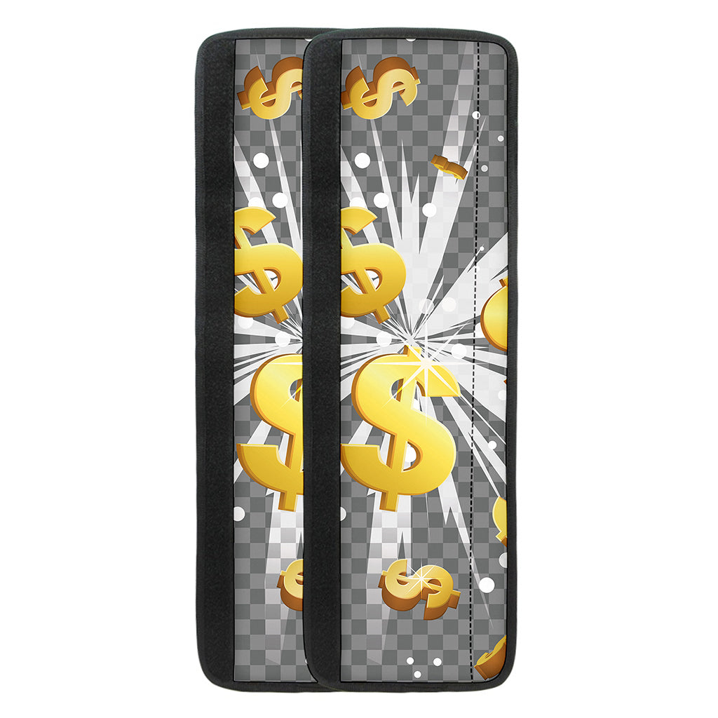 Golden Dollar Sign Explosion Print Refrigerator Handle Covers