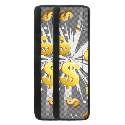 Golden Dollar Sign Explosion Print Refrigerator Handle Covers