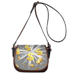 Golden Dollar Sign Explosion Print Saddle Bag