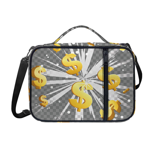 Golden Dollar Sign Explosion Print Shoulder Strap Bible Bag