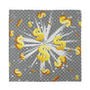 Golden Dollar Sign Explosion Print Silk Bandana