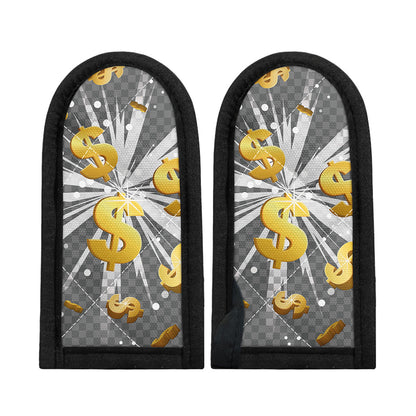 Golden Dollar Sign Explosion Print Skillet Handle Cover