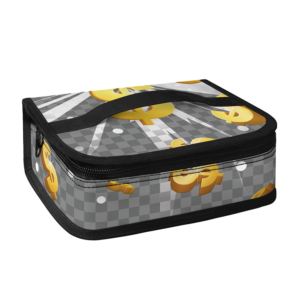 Golden Dollar Sign Explosion Print Small Lunch Bag
