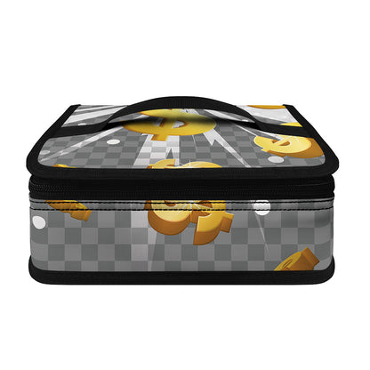 Golden Dollar Sign Explosion Print Small Lunch Bag