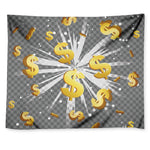 Golden Dollar Sign Explosion Print Tapestry