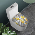 Golden Dollar Sign Explosion Print Toilet Lid Cover