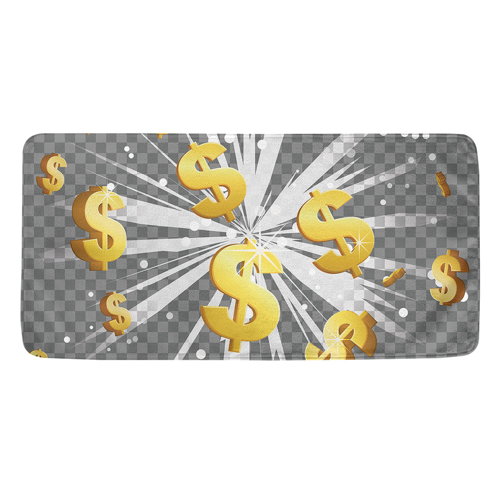 Golden Dollar Sign Explosion Print Towel