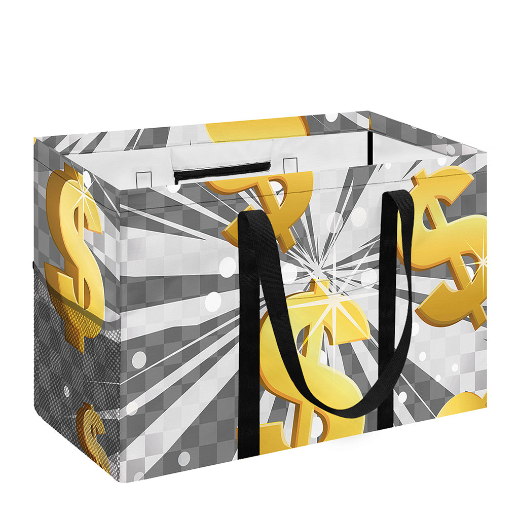 Golden Dollar Sign Explosion Print Utility Tote Bag