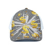 Golden Dollar Sign Explosion Print White Mesh Trucker Cap