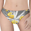 Golden Dollar Sign Explosion Print Women's Thong