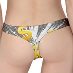 Golden Dollar Sign Explosion Print Women's Thong