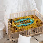 Golden Egyptian Pharaoh Print Baby Crib Sheet