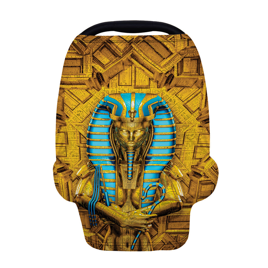 Golden Egyptian Pharaoh Print Baby Seat Cover