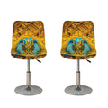 Golden Egyptian Pharaoh Print Bar Stool Covers