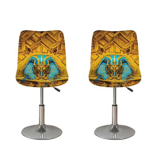 Golden Egyptian Pharaoh Print Bar Stool Covers