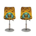 Golden Egyptian Pharaoh Print Bar Stool Covers