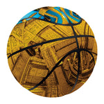 Golden Egyptian Pharaoh Print Basketball