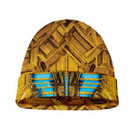 Golden Egyptian Pharaoh Print Beanie