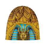 Golden Egyptian Pharaoh Print Beanie