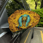 Golden Egyptian Pharaoh Print Car Side Mirror Covers