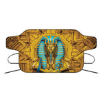 Golden Egyptian Pharaoh Print Car Windshield Snow Cover