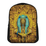 Golden Egyptian Pharaoh Print Casual Backpack