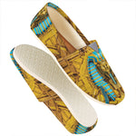 Golden Egyptian Pharaoh Print Casual Shoes