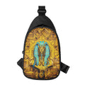 Golden Egyptian Pharaoh Print Sling Bag
